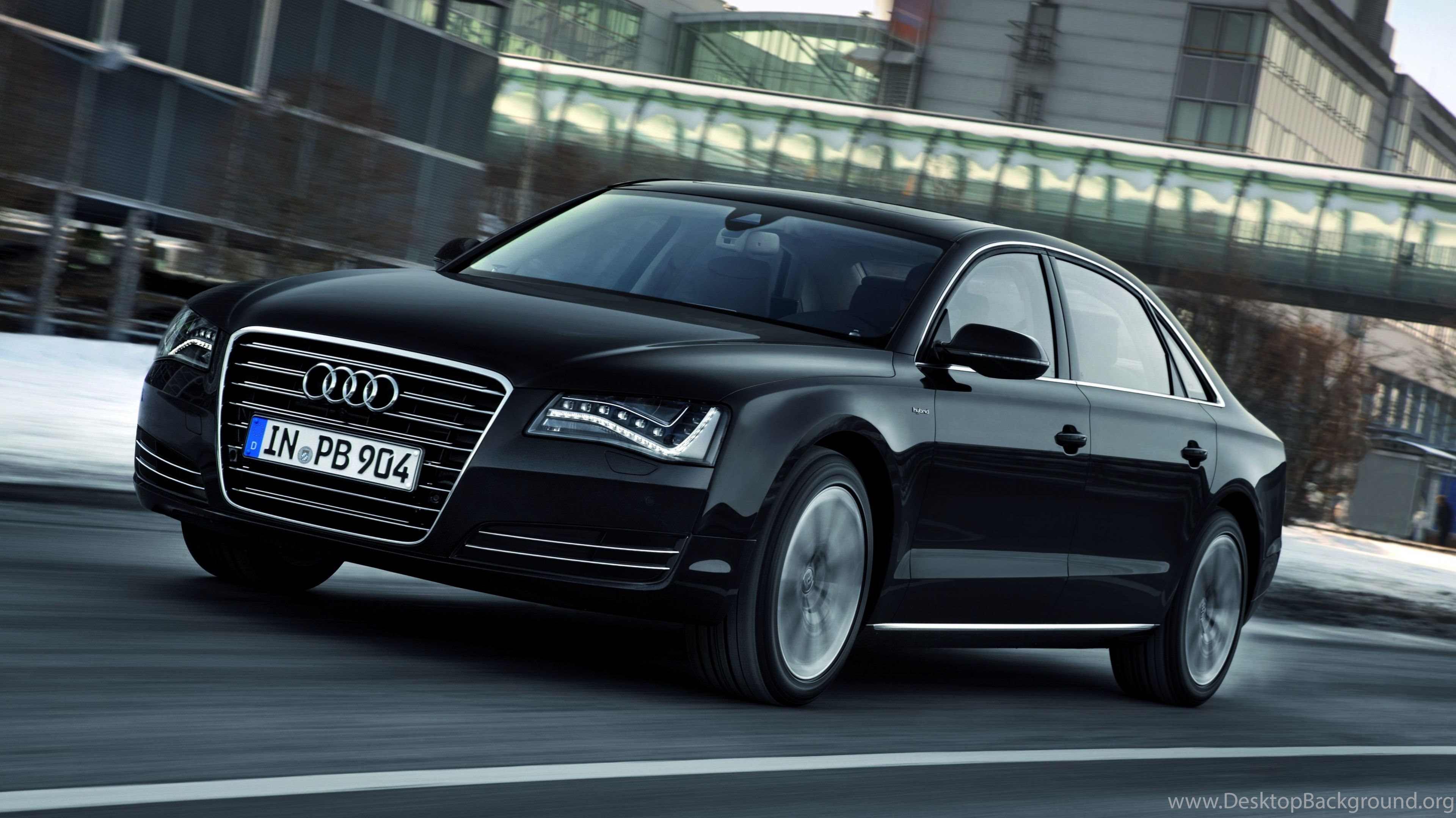 Hd Backgrounds Audi A8 Black Side Front View Car Luxury Wallpapers