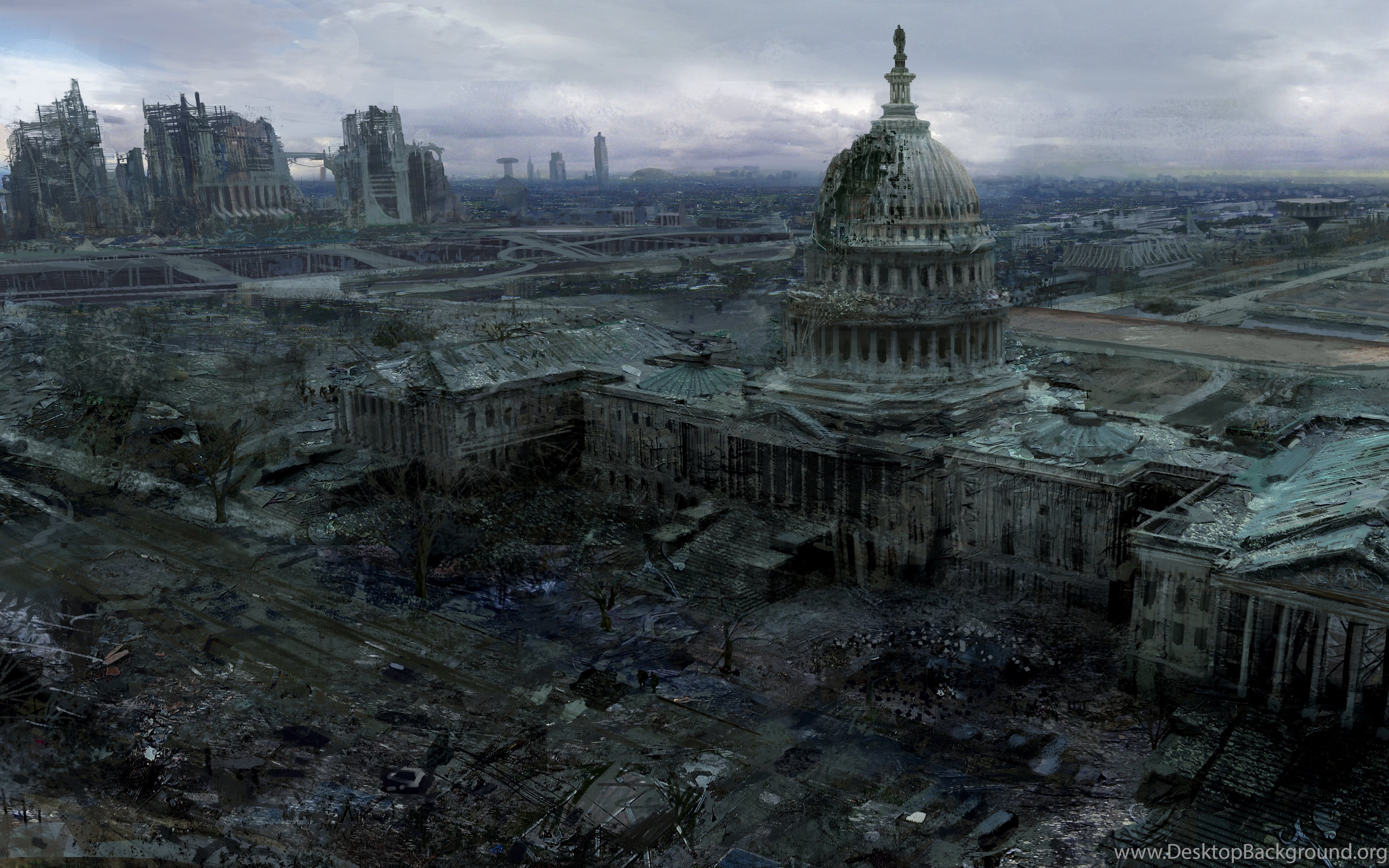 Разрушенный питер. Разрушенный Капитолий США. Белый дом Вашингтон руины. Апокалипсис США Капитолий. Город после апокалипсиса.