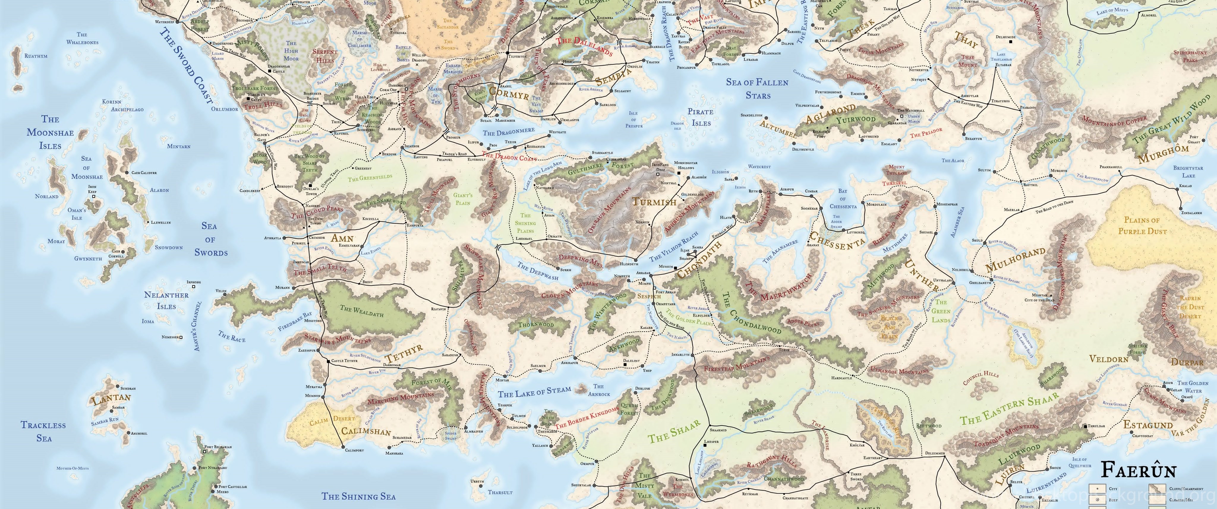 Побережье днд. Забытые королевства (Forgotten Realms). Забытые королевства карта Подземья. Dungeons and Dragons забытые королевства карта. Фаэрун карта побережья мечей.