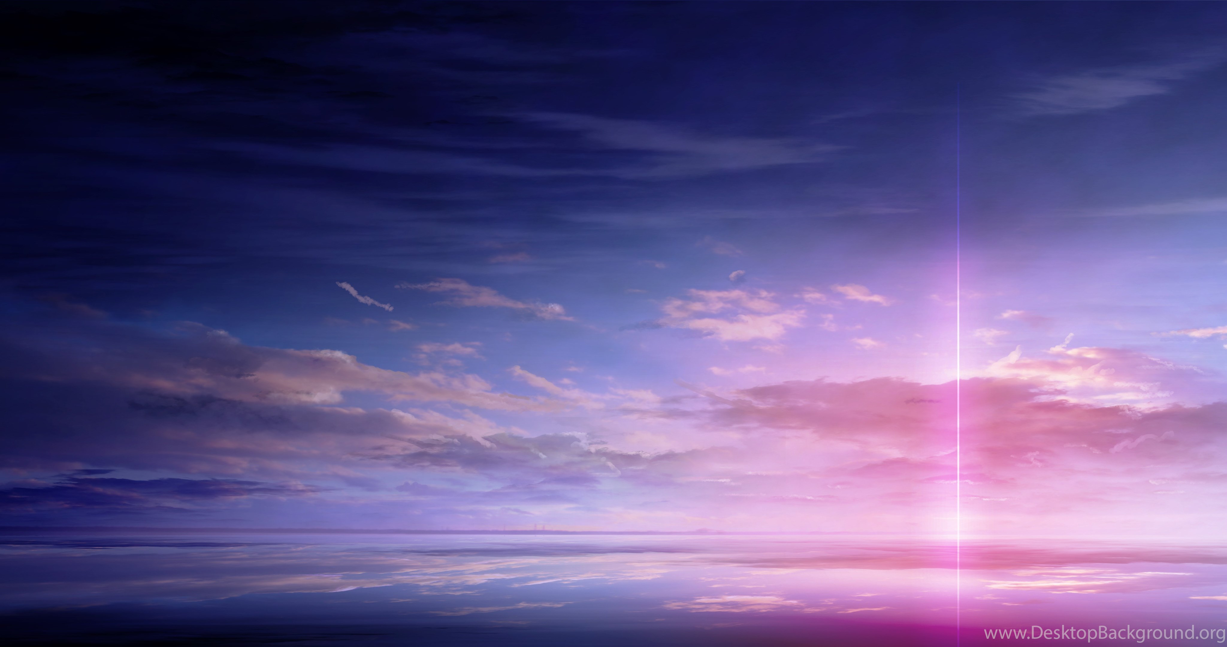 Anime Scan Landscape Sky Cloud Beautiful Light Color Wallpapers