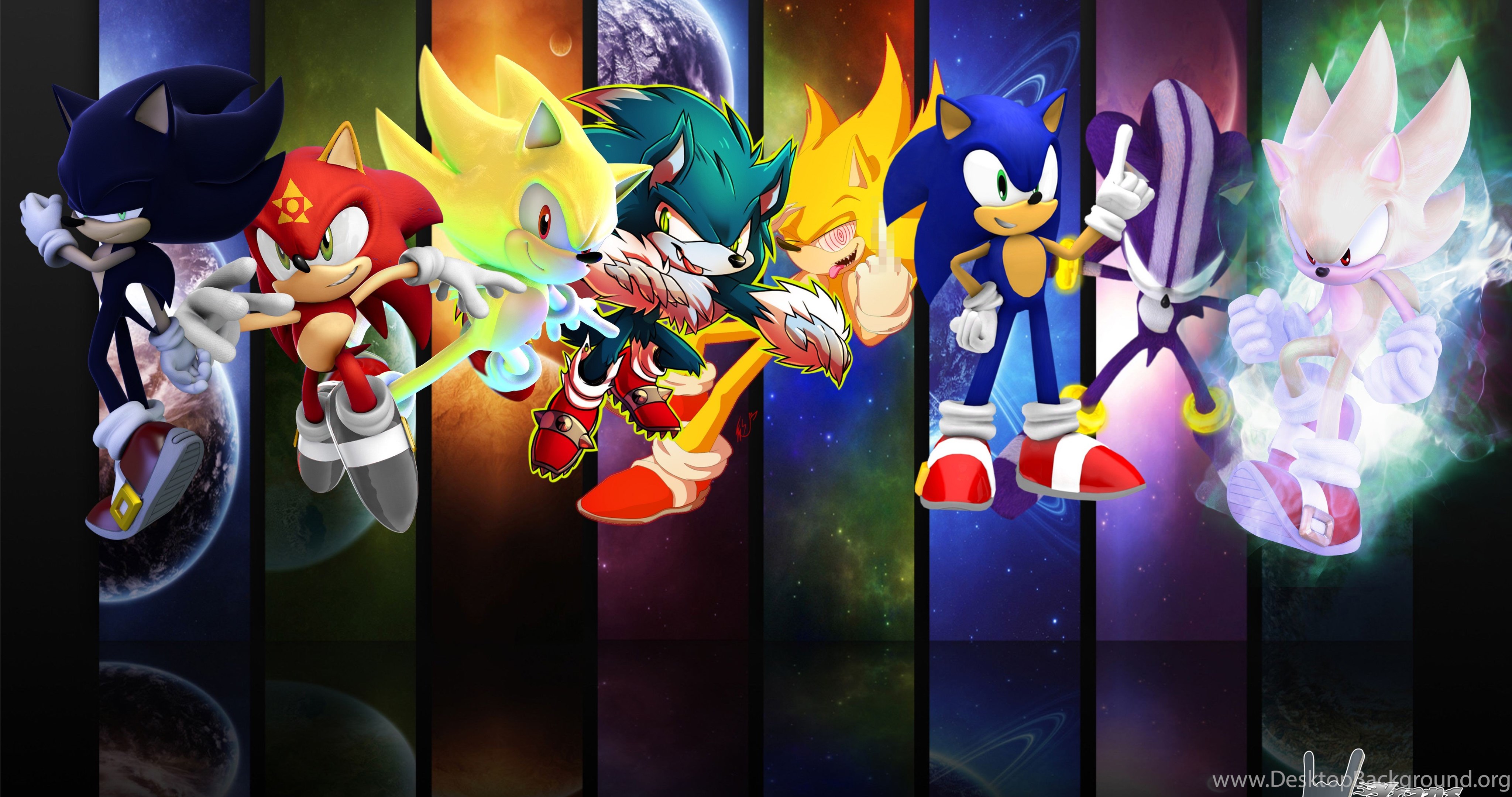 Sonic Form Wallpapers 2 By Sonic Werehog Fury On Deviantart Desktop Background