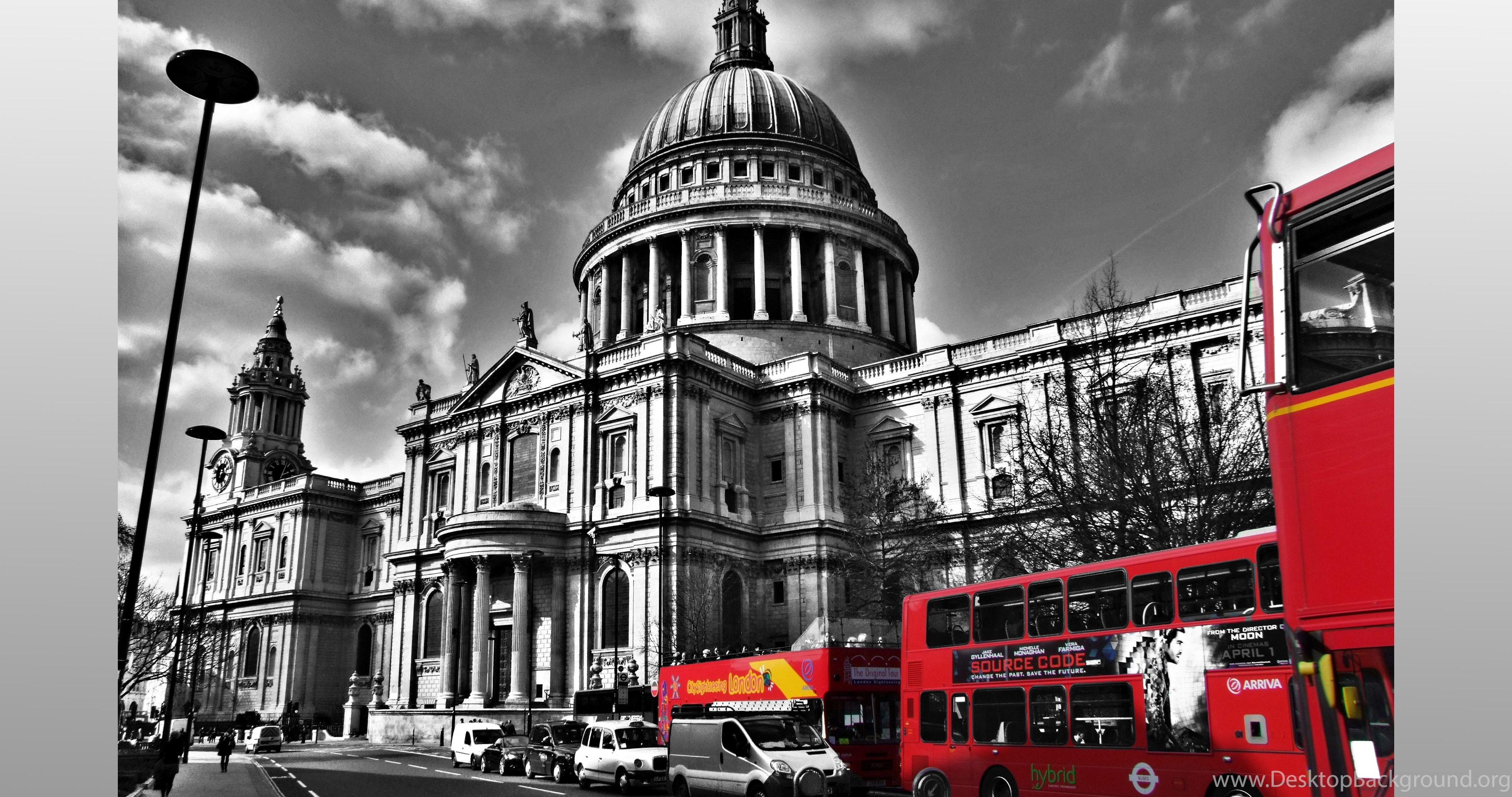 London Black  And White  Red Wallpapers  For 5120 3200 