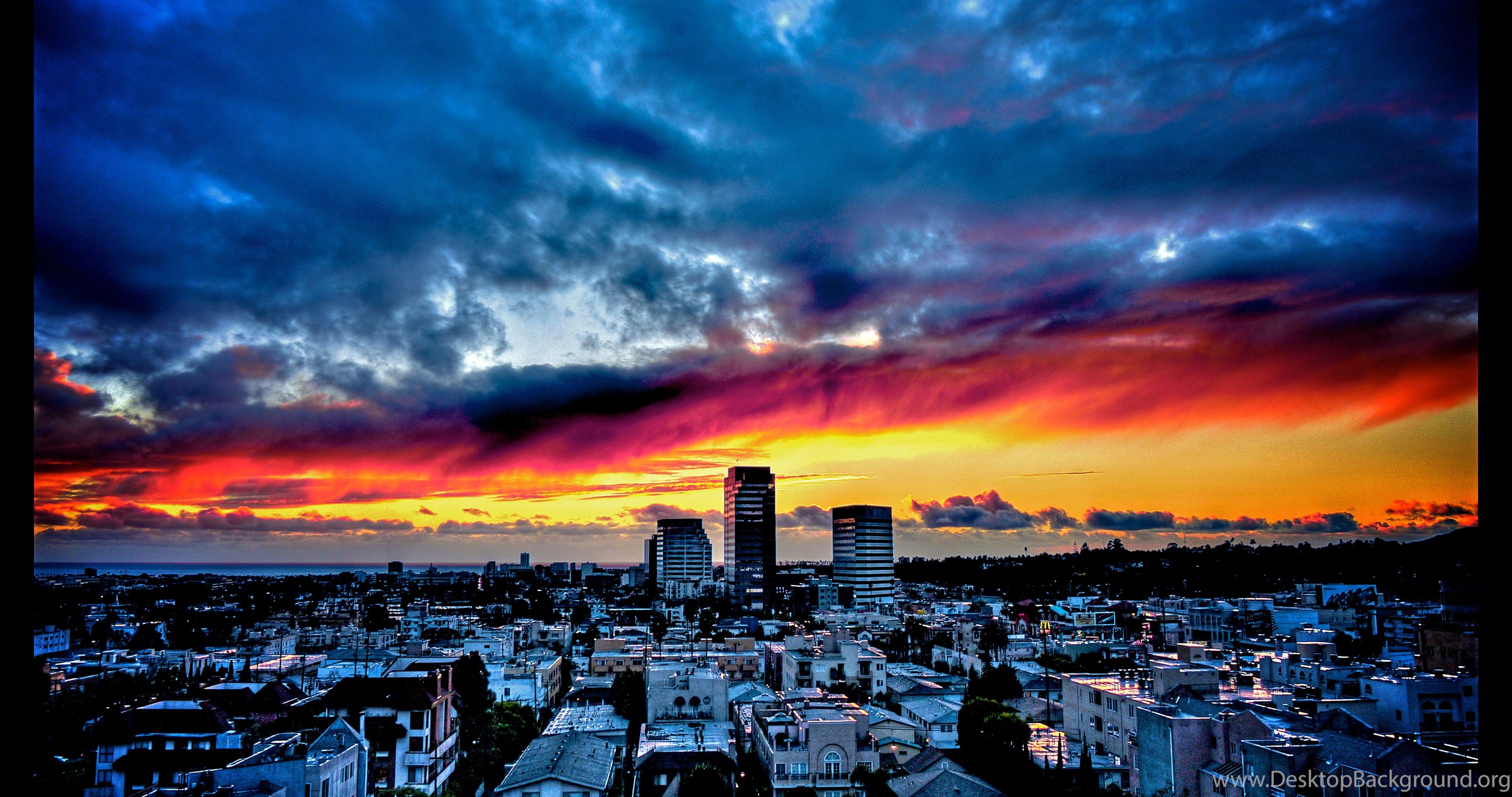 SUNSET OVER SANTA MONICA HDR WALLPAPER Desktop Background SUNSET OVER SANTA MONICA HDR WALLPAPER Desktop Background