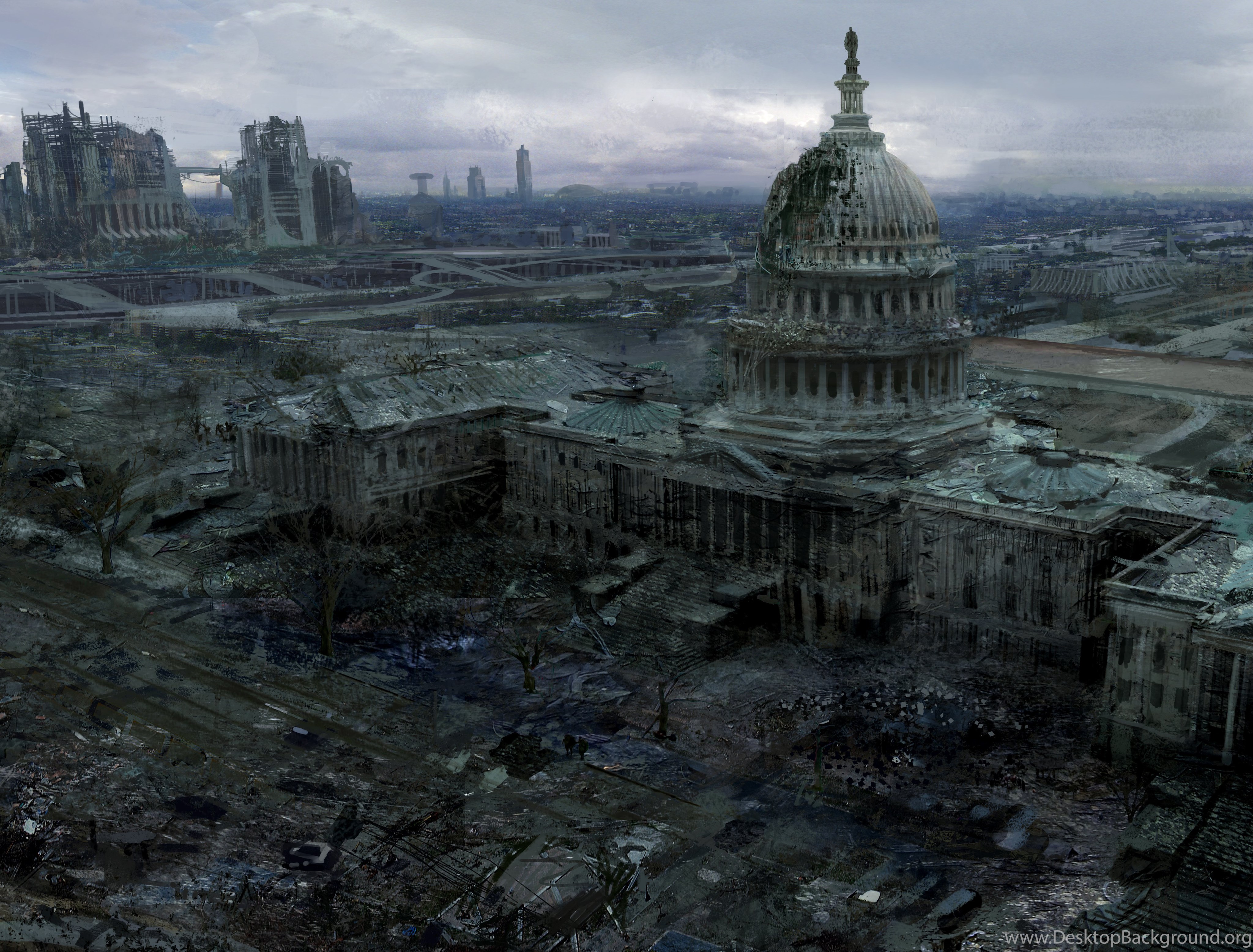 Разрушенная столица. Фоллаут 3 Вашингтон. Капитолий Вашингтон фоллаут. Fallout 3 Капитолий.