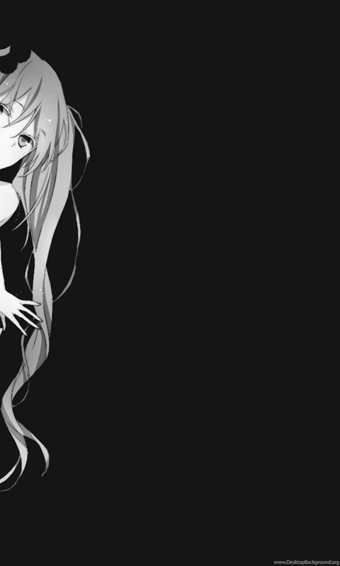 Black And White Hatsune Miku Vocaloid Wallpapers Anime ... Desktop ...