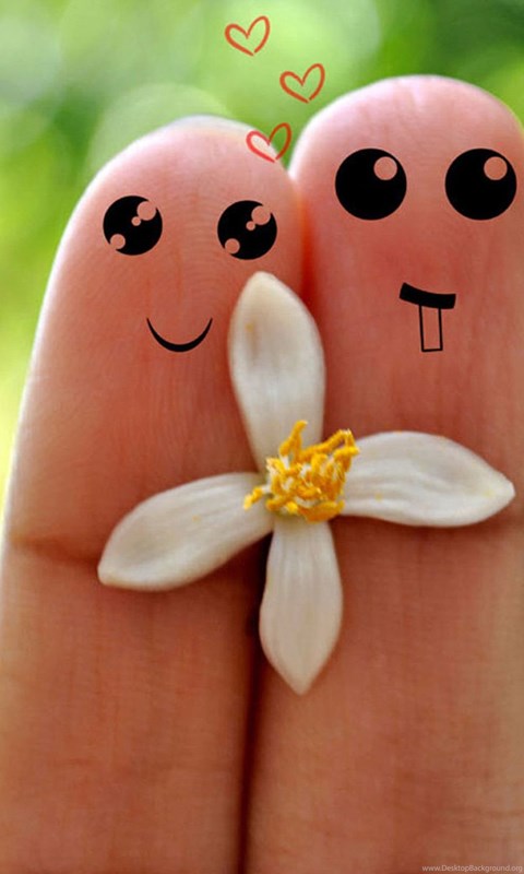Cute Love Cartoon Couple Fingers Iphone 6 Wallpapers Download Images, Photos, Reviews