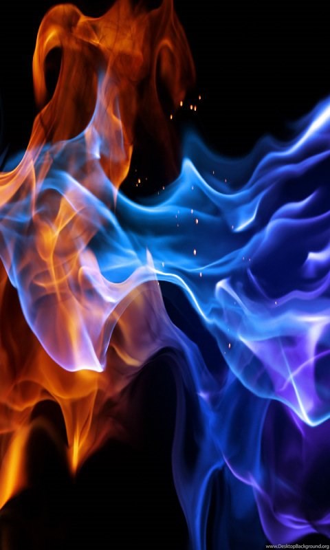 Galaxy S Amoled Wallpapers 960800 Red And Blue Fire Desktop