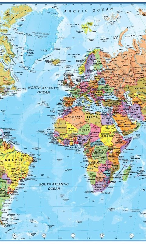 High Resolution World Map Colorful Wallpapers Full Size