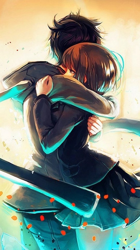 Anime Girl Boy Hug Love Art Hd Wallpapers Freehdwalls Desktop