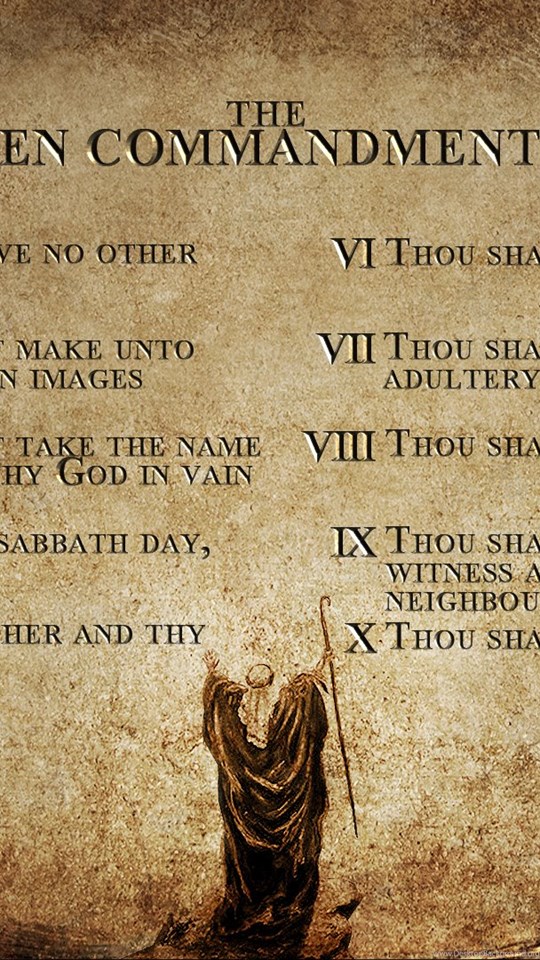 Download Ten Commandments Wallpapers Mobile, Android, Tablet Android HD 540...