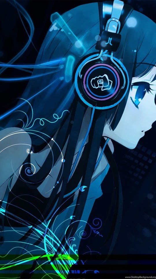 Cute Girl Anime Wallpapers – Listening Music With ...