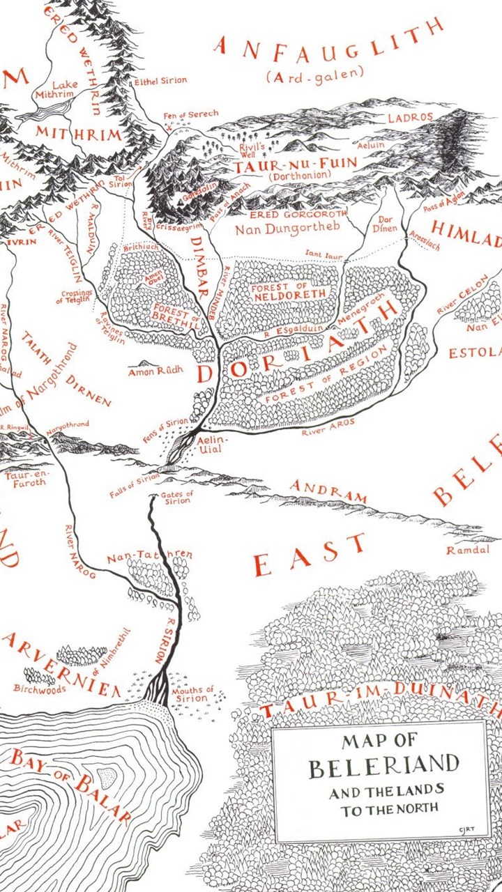 Maps Middle earth Silmarillion Jrr Tolkien Desktop Background