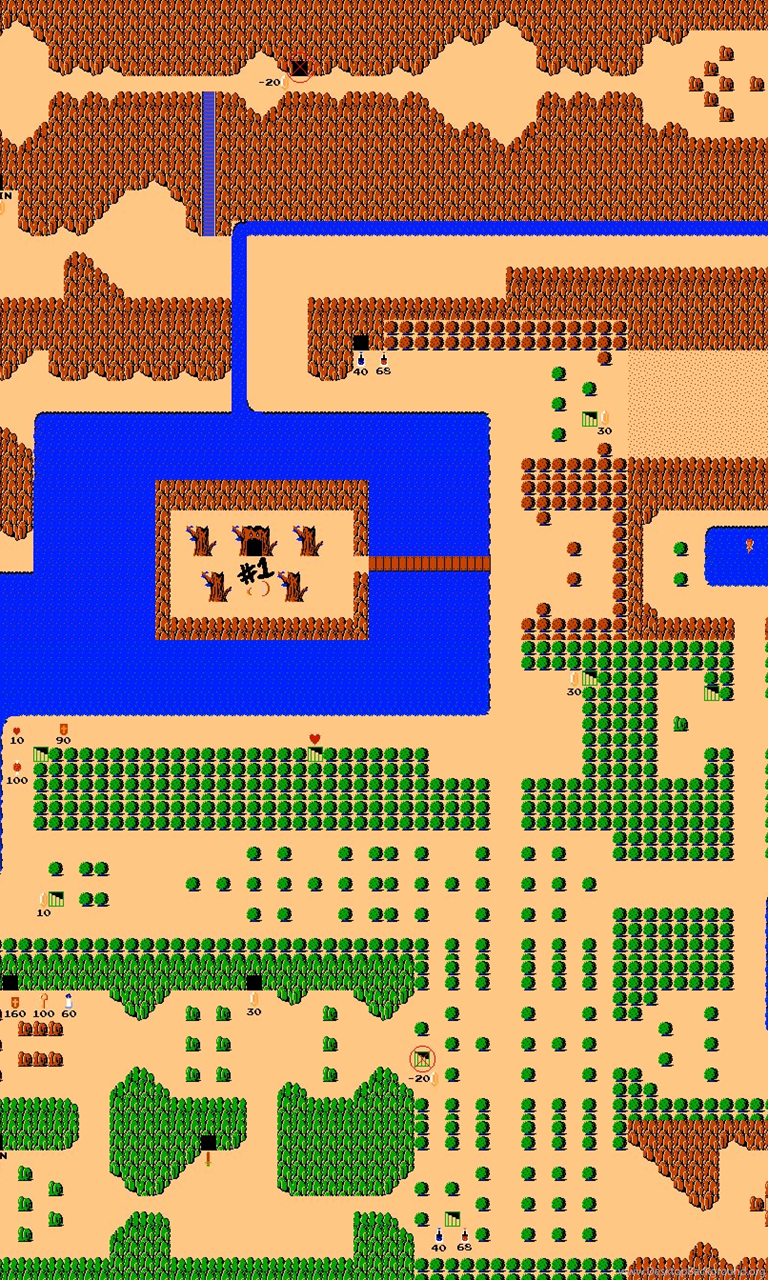 Карта the legend of zelda nes