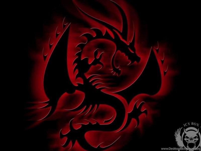 BLACK RED DRAGON WALLPAPER ( Desktop Background