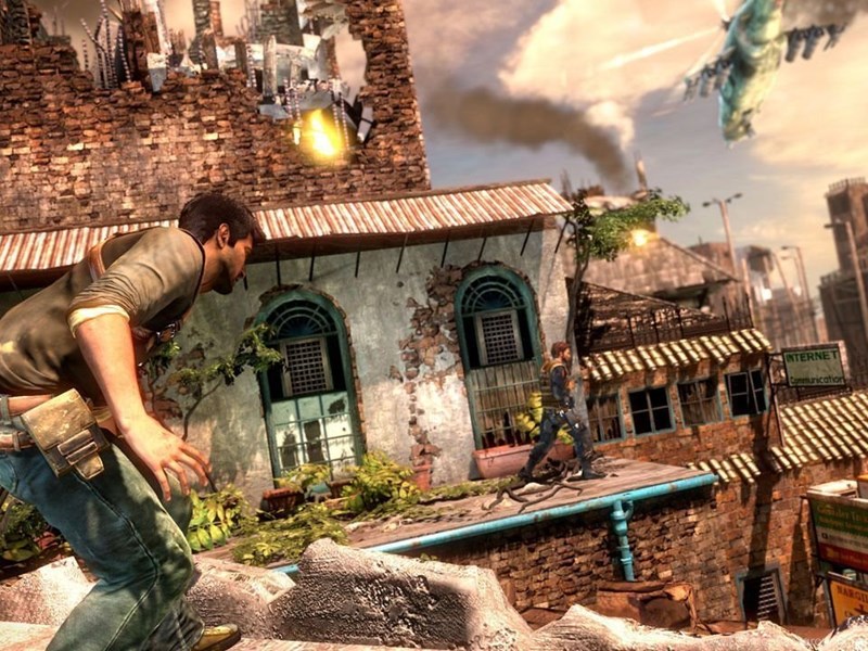 Игры с маей. Игра Uncharted 2. Uncharted 2 ps3. Анчартед на ПС 2. Uncharted 2: among Thieves разрушенный город в Непале.