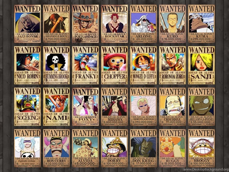One Piece Wanted Posters Wallpapers Anime Wallpapers Desktop Background
