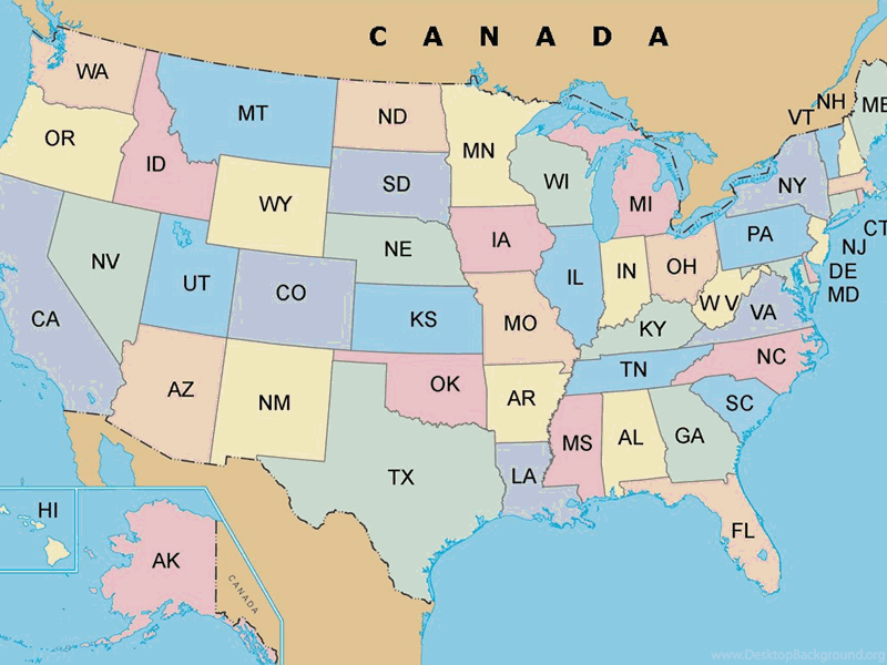 Map Of The Us States