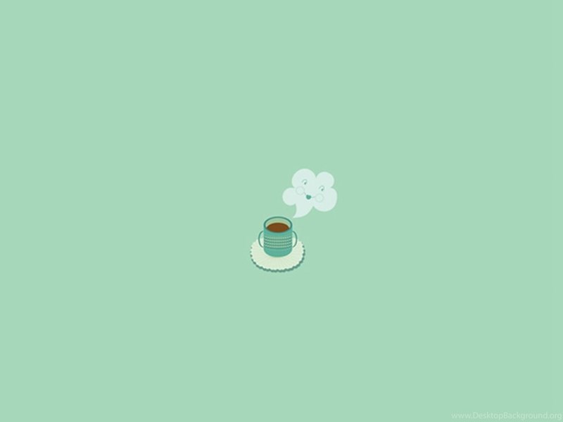 Simple Coffee Mug Flat Illustration Iphone 6 Wallpapers Download