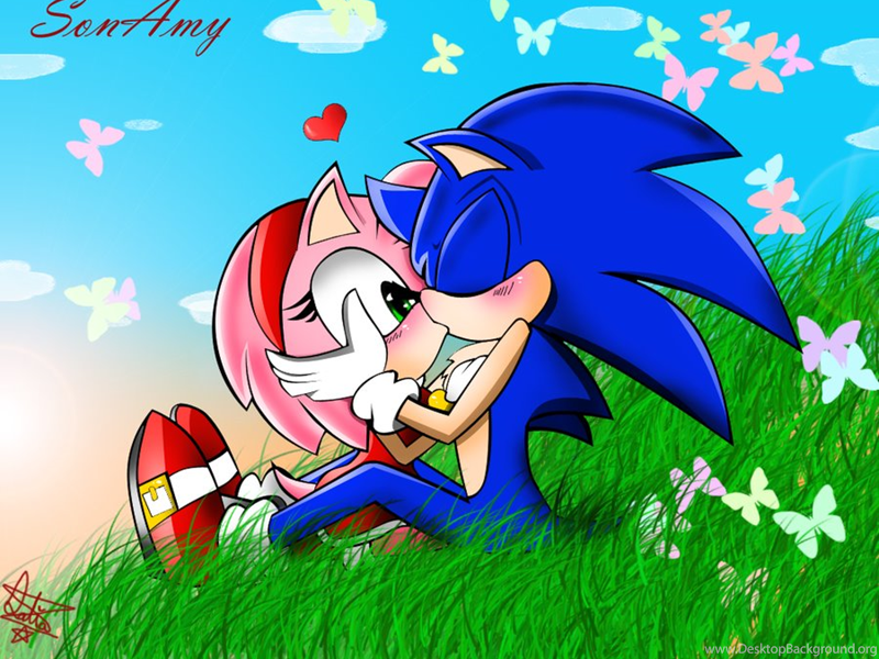 Download SONAMY KISS Sonic And Amy Wallpapers (31033206) Fanpop Fullscreen ...