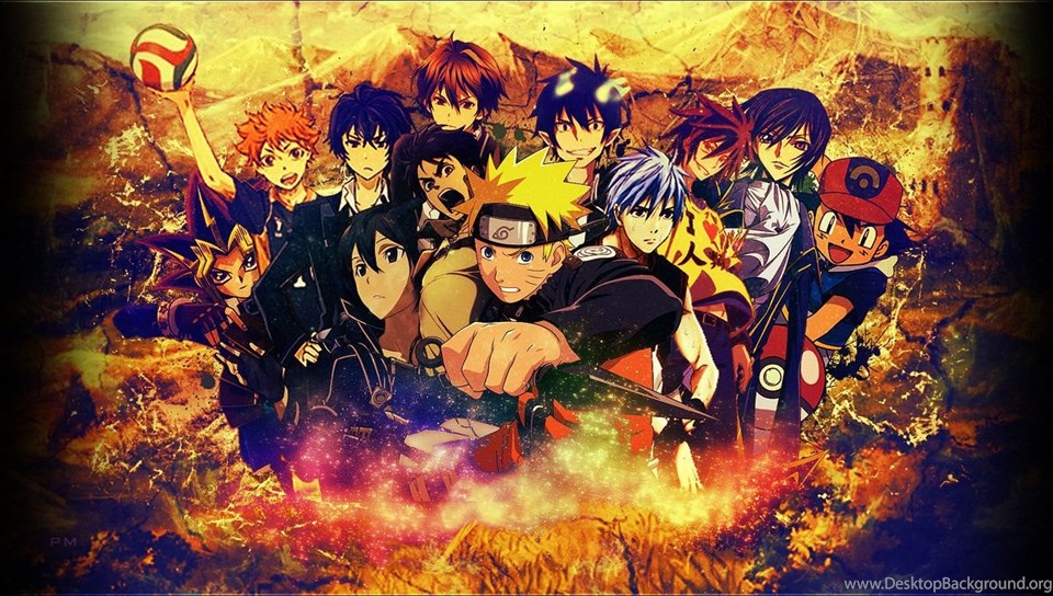 Wallpaper] Anime Mashup By Attats On DeviantArt Desktop Background