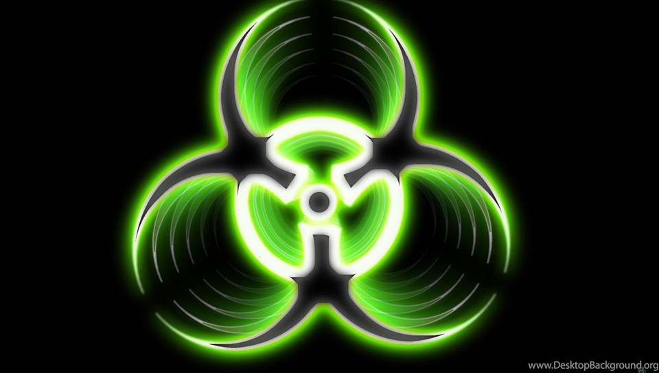 Glowing Biohazard Green Backgrounds Wallpaper Art Desktop Desktop Background