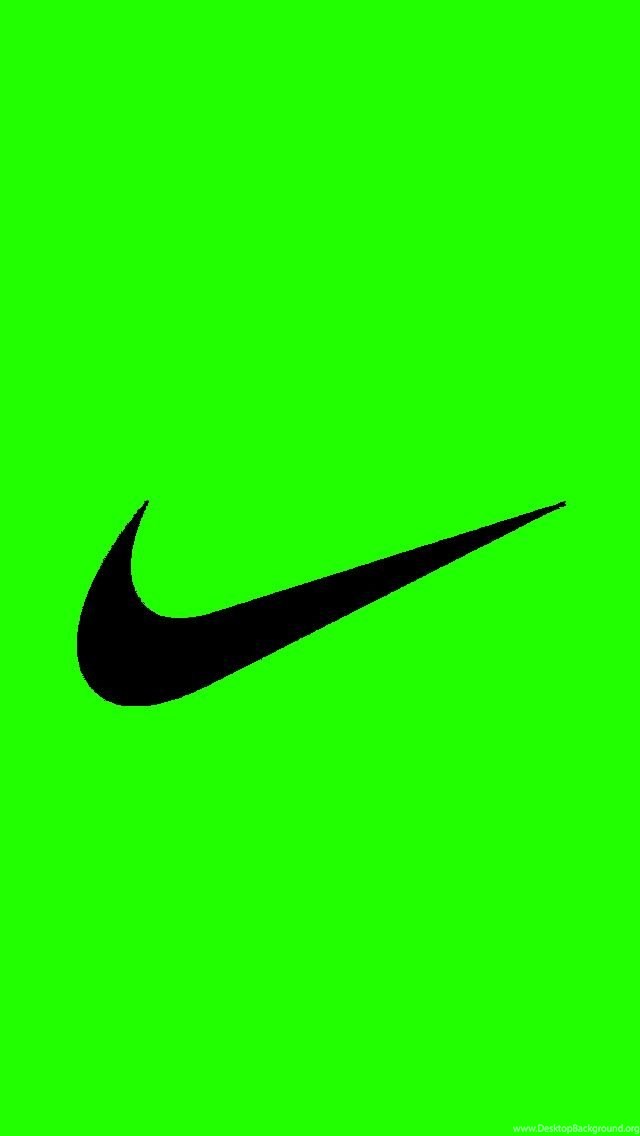 Bright Green Nike Logo Iphone 5 Wallpapers 640x1136 Desktop Background