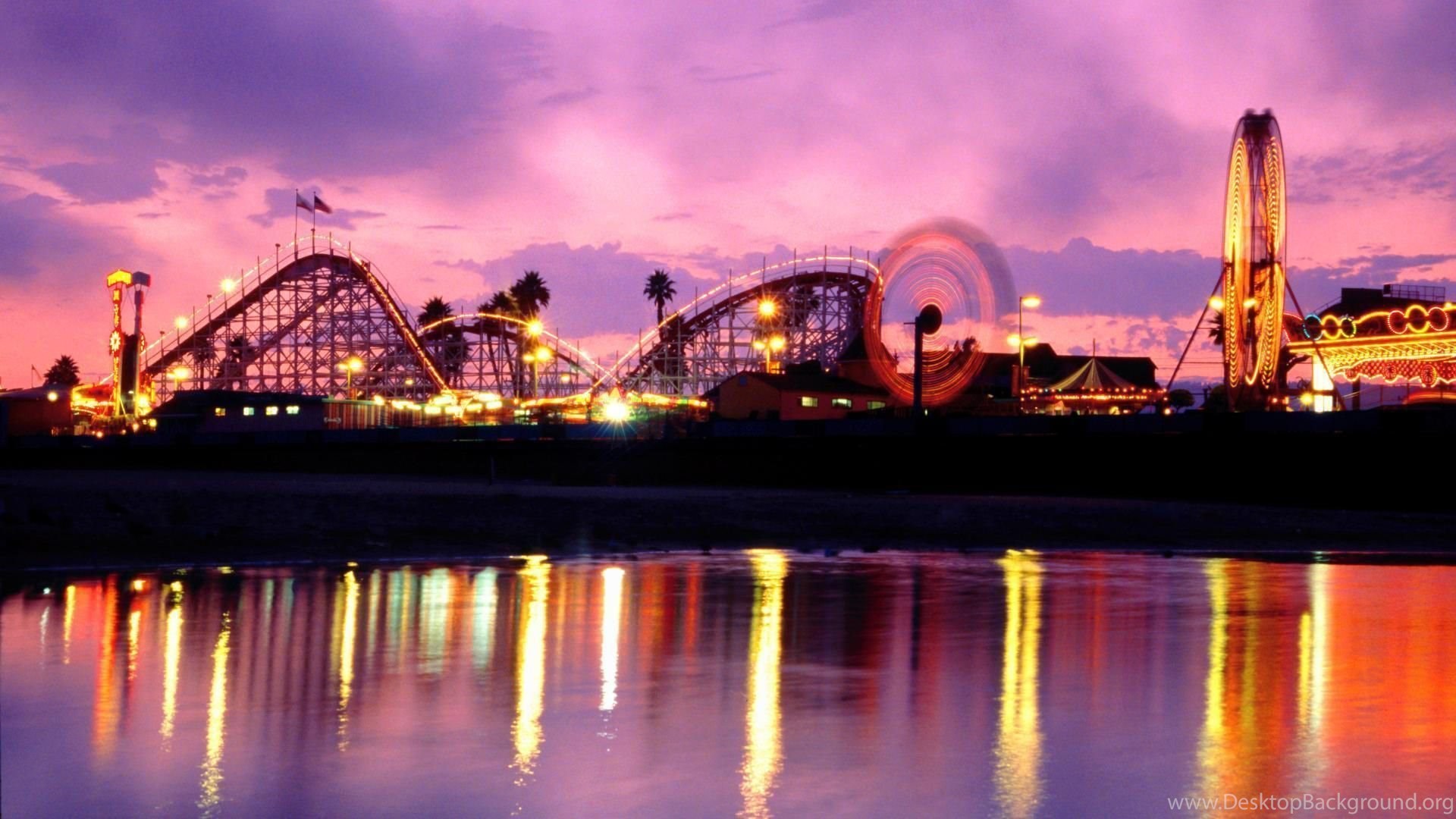 Boardwalk California Beach Cruz Summer Twilight Santa Backgrounds Desktop Background