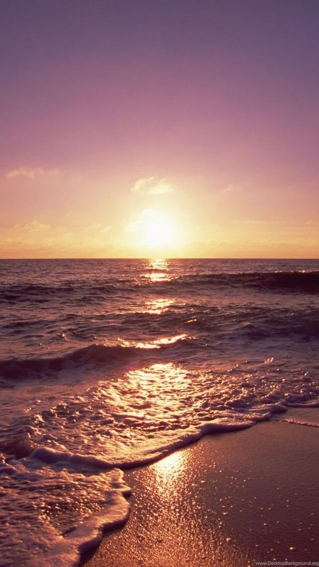 Free Download Ocean Beach Sunset Hd Iphone 5 Wallpapers Part One Desktop Background