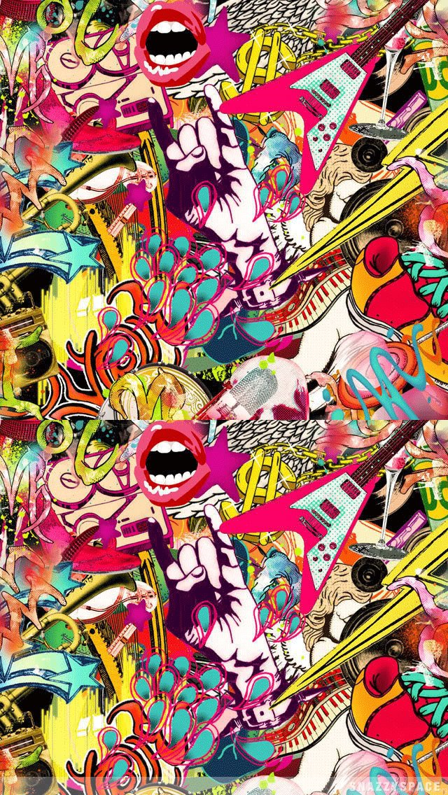 Retro Collage iPhone Wallpapers Desktop Background