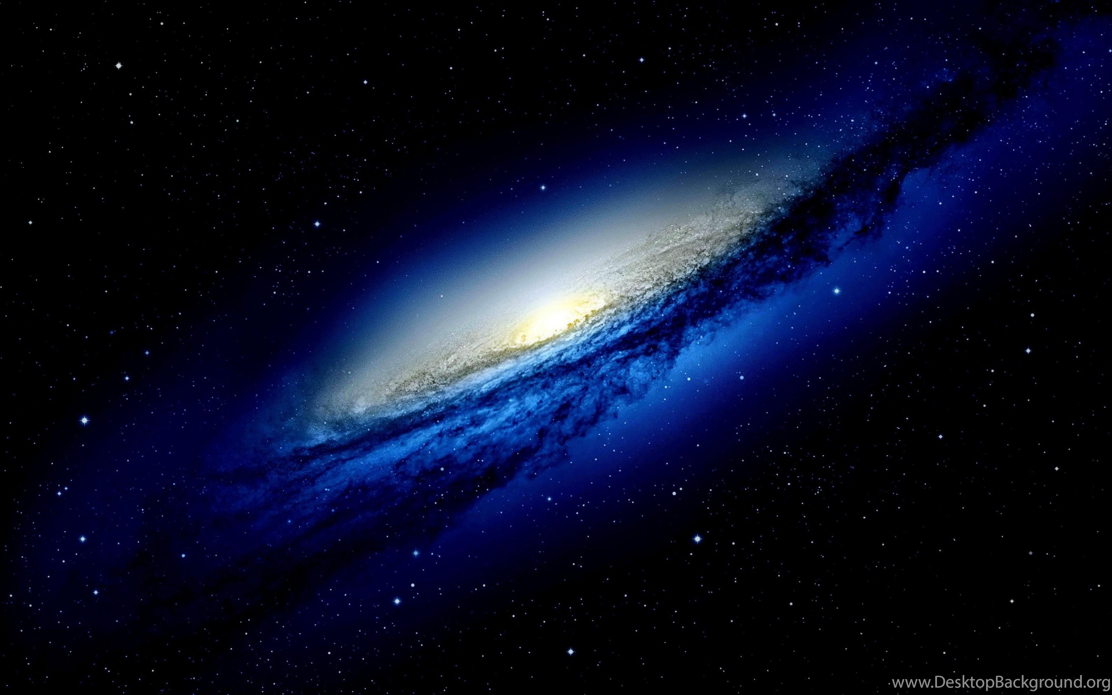 Download HD Spiral Galaxy Nebula Vortex Stars In Dark Blue Color