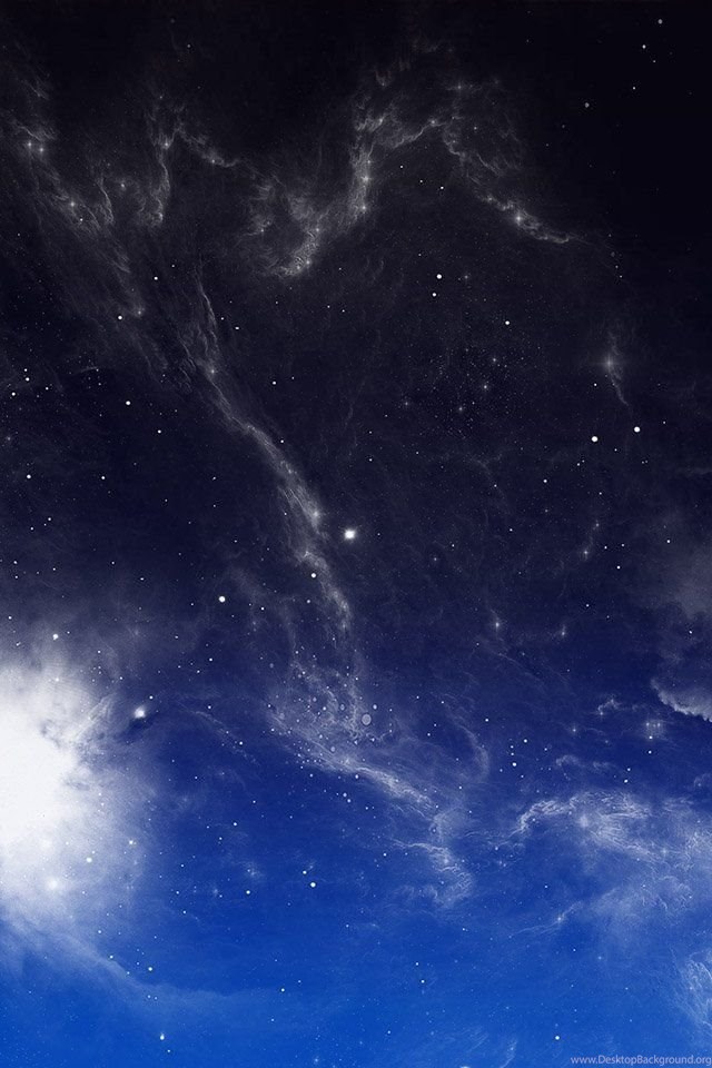 Apple Space. Space Black pretoriance. Космос с яблоком и облаками синимени на айфон.