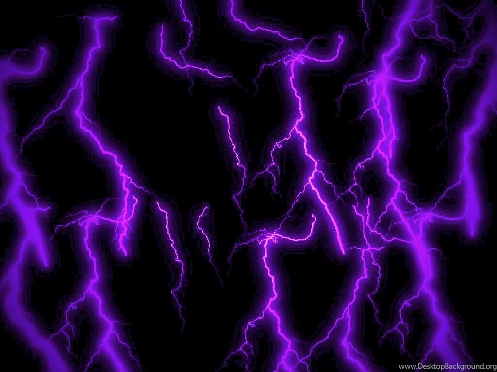 Neon Purple Lightning Desktop Background