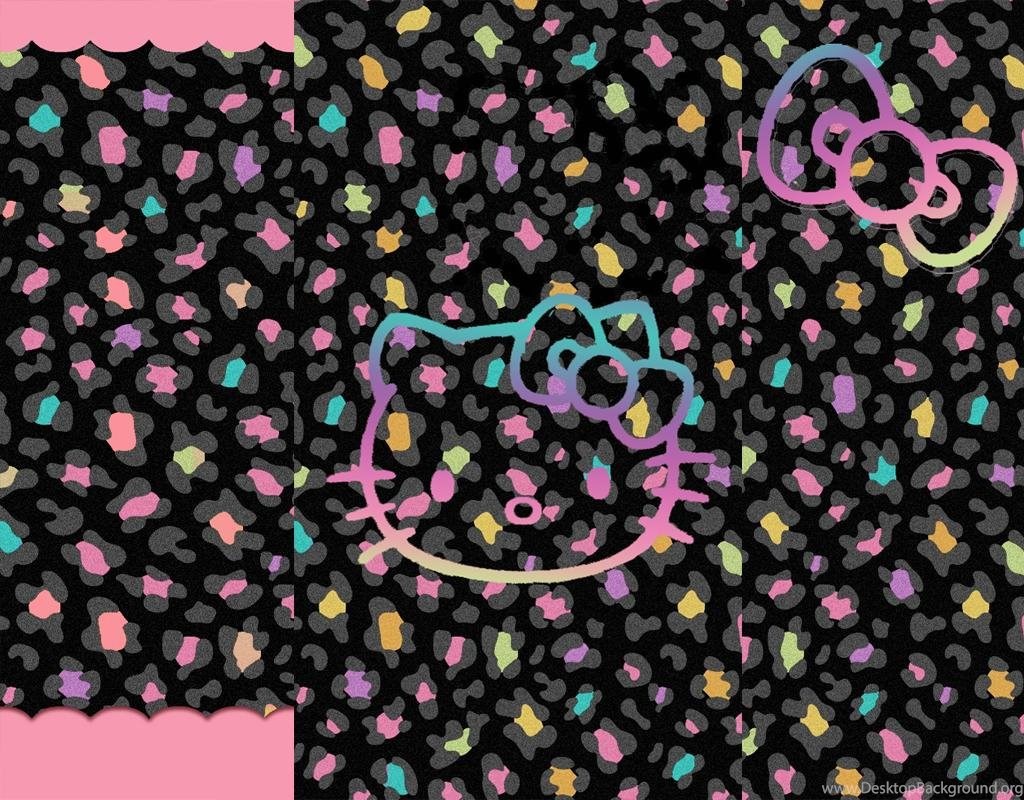 Pink And Black Hello Kitty Backgrounds Desktop Background