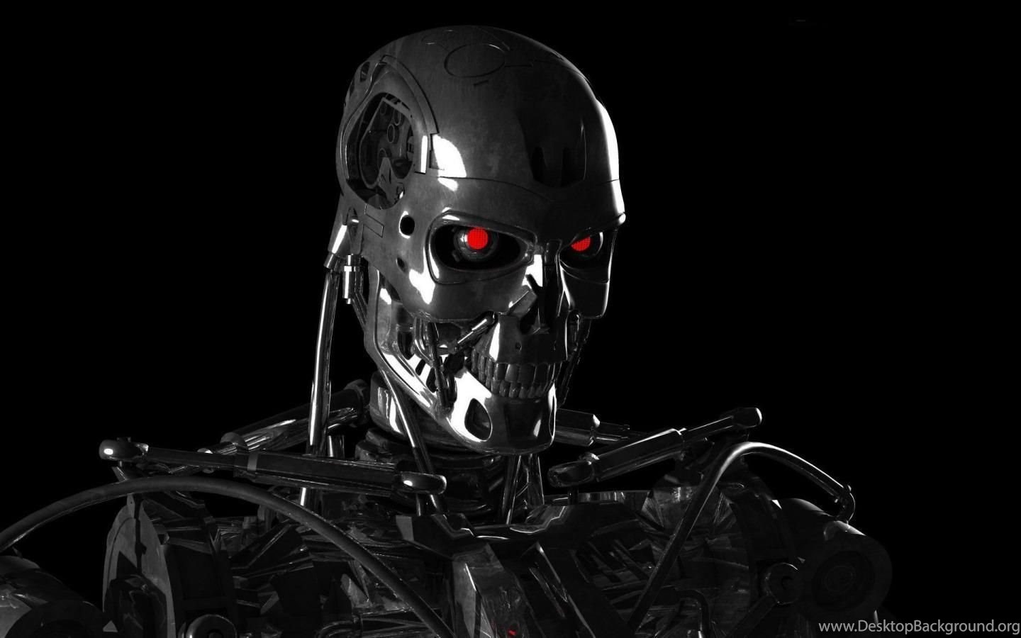 Terminator Skeleton Wallpaper Desktop Background