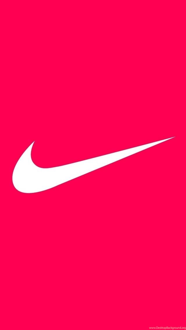 Nike Logo Brand With Pink Backgrounds For Android And iPhone