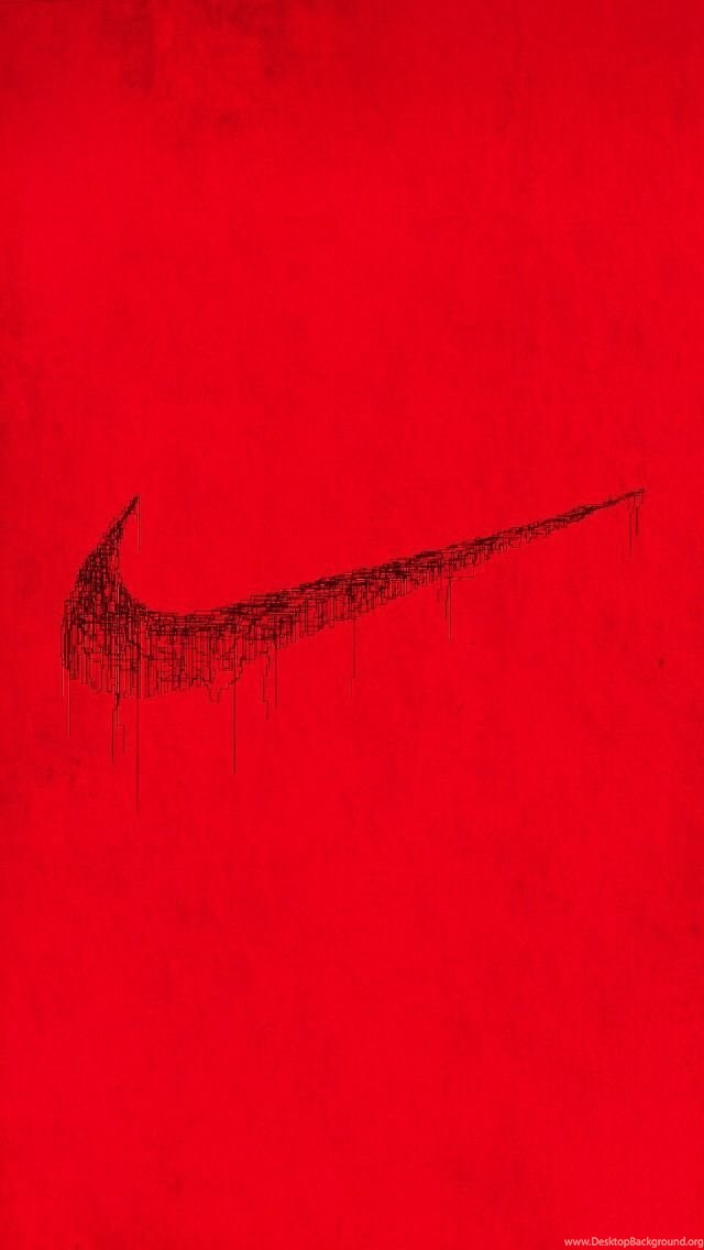 Red Iphone Wallpaper For Iphone 5 5c 5s 640x1136 Nike Logo Red Jpg Desktop Background