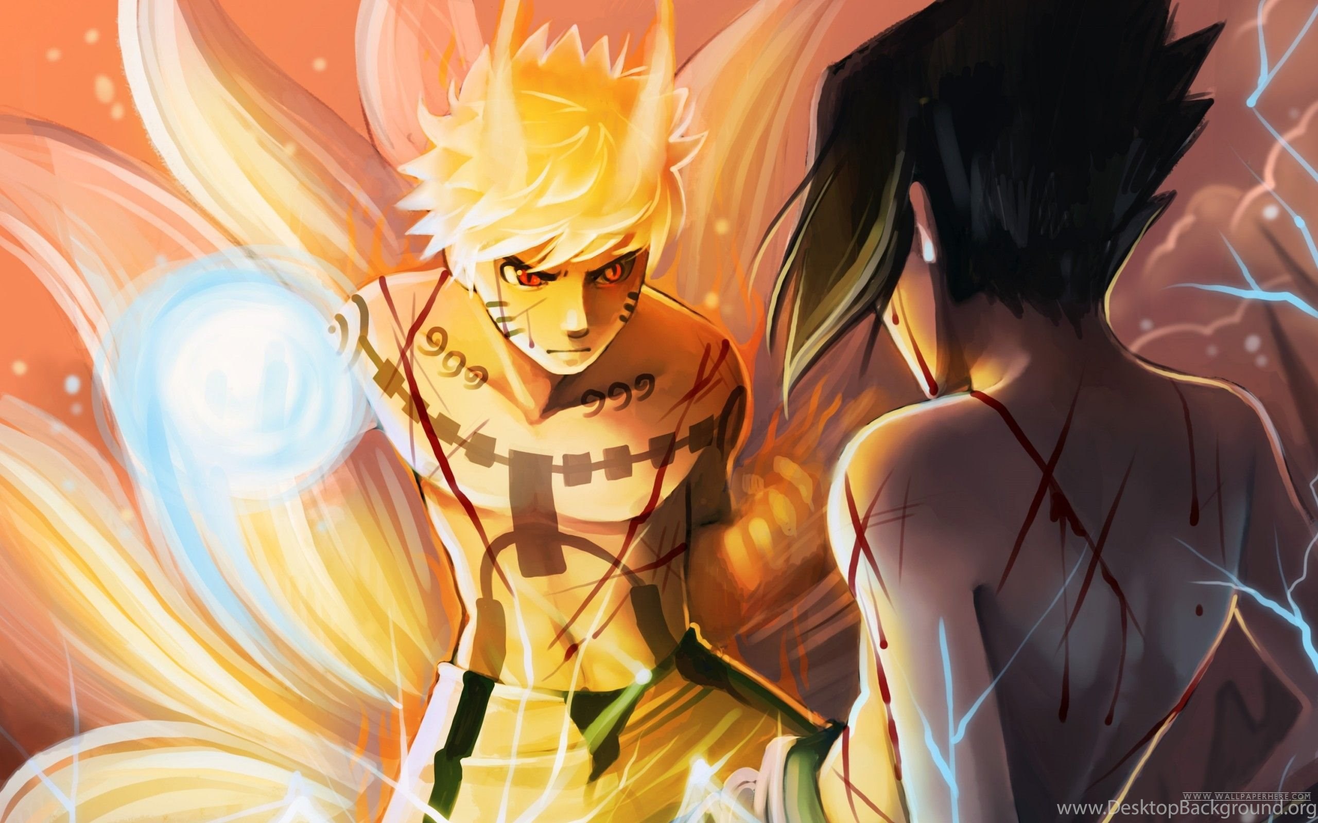 Wallpapers Bergerak Naruto Vs Sasuke 2560x1600 Desktop Background