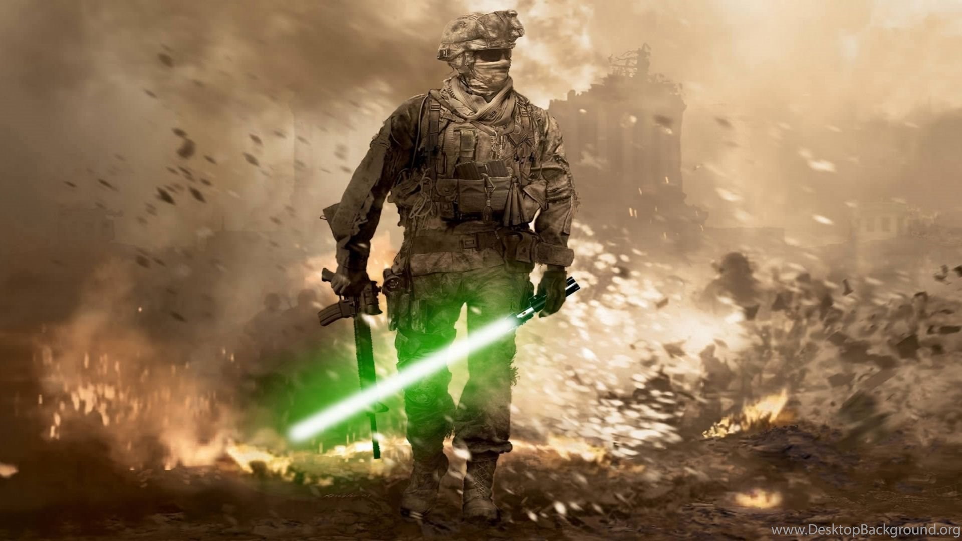 Call Of Duty Modern Warfare 2 Soldier Lightsaber Wallpapers