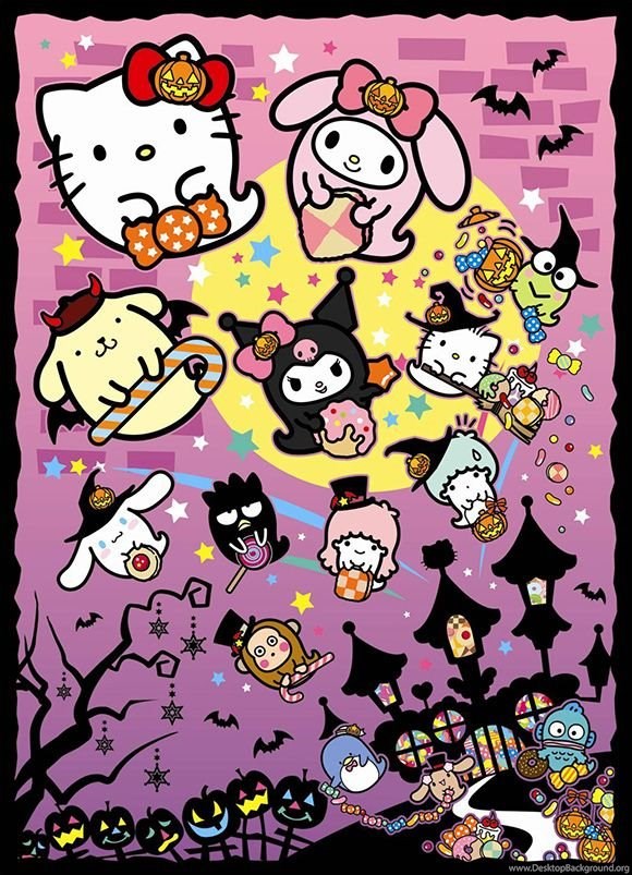 Halloween With Sanrio – Cookies And Wallpapers Desktop Background