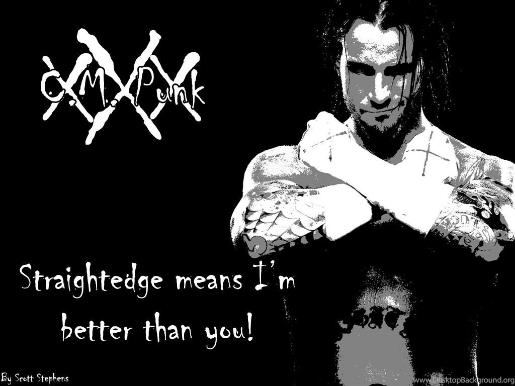 wallpapers straight edge wwe cm punk