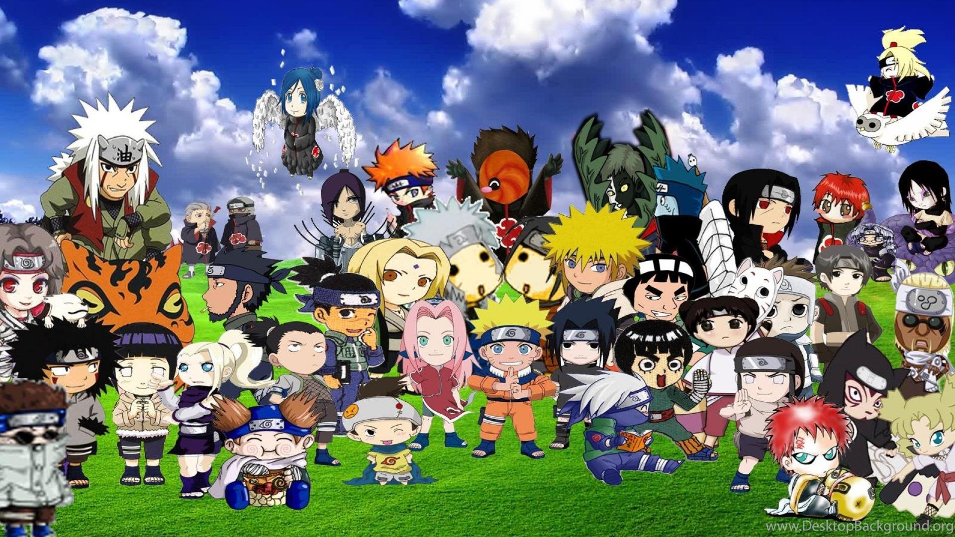 Wallpaper: Chibi, Naruto, Anime, Manga, Characters, Group, Cute