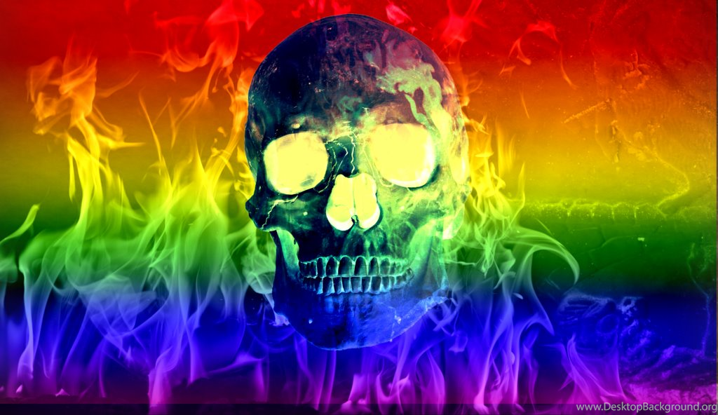 Gay Pride Flaming Skull Wallpapers 2 By Niedec On Deviantart