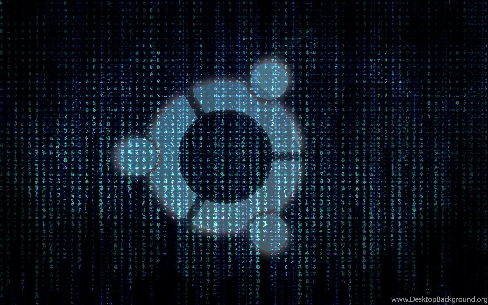 Download The Blue Matrix Ubuntu Wallpapers Desktop Background