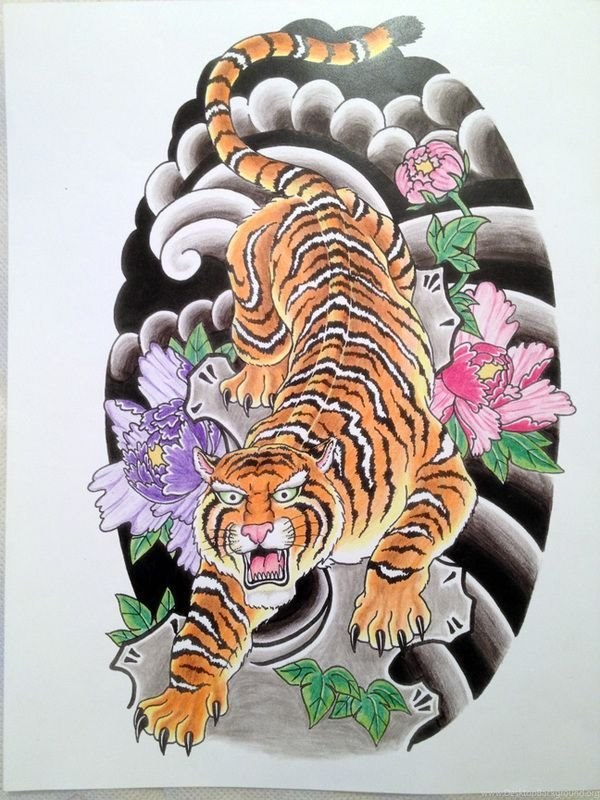 Japanese Tiger Tattoo On Pinterest Desktop Background
