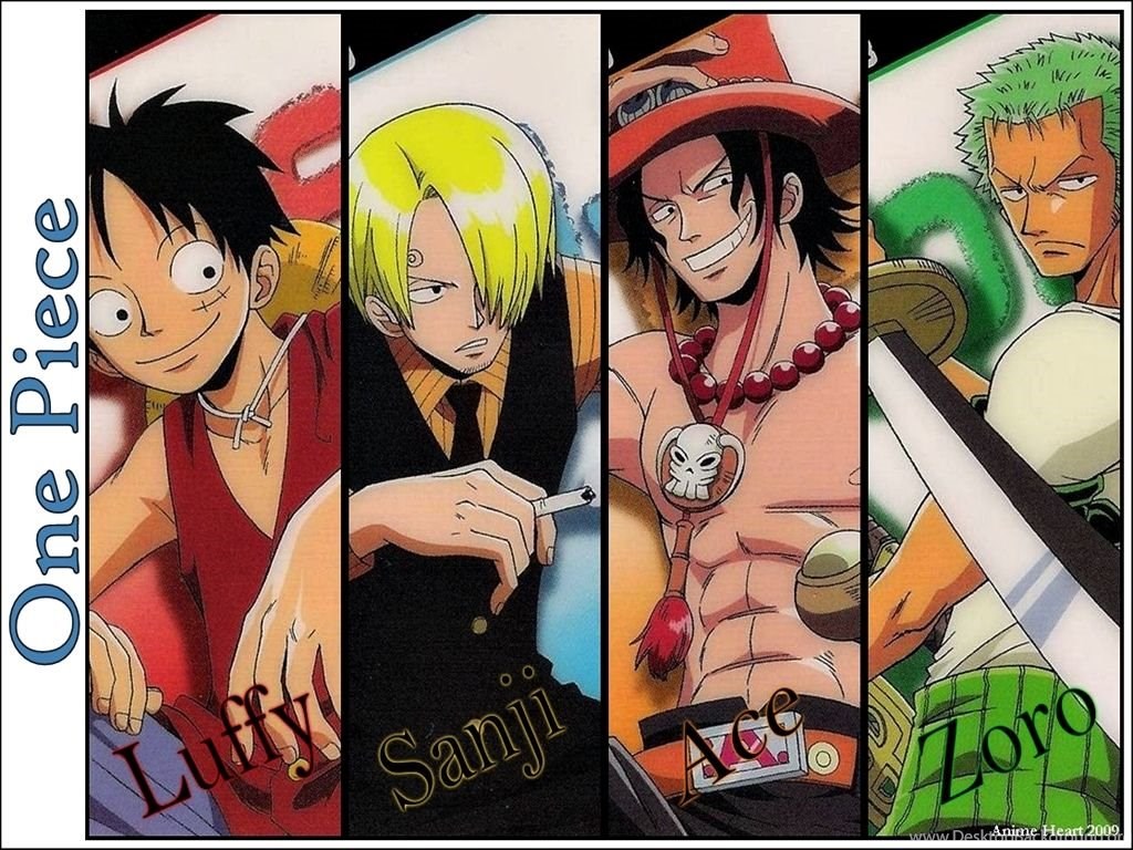 Luffy Zoro Sanji Ace One Piece Wallpapers Fanpop Desktop Background