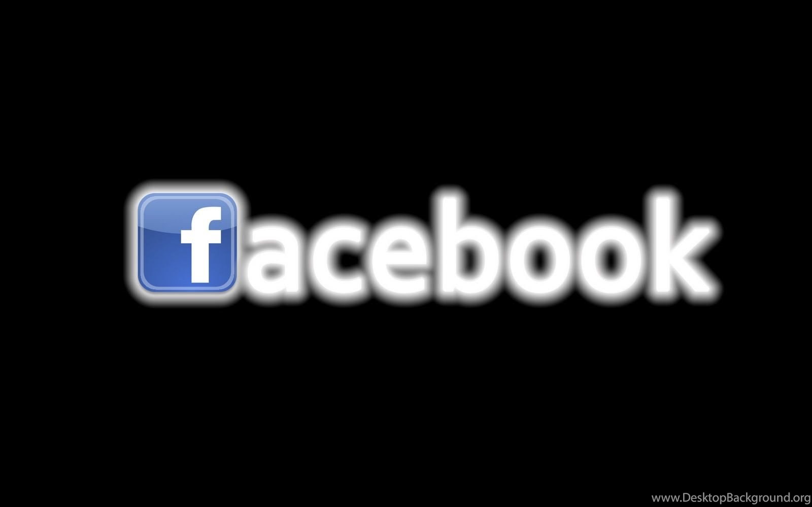 Facebook Logo Black Backgrounds Desktop Background