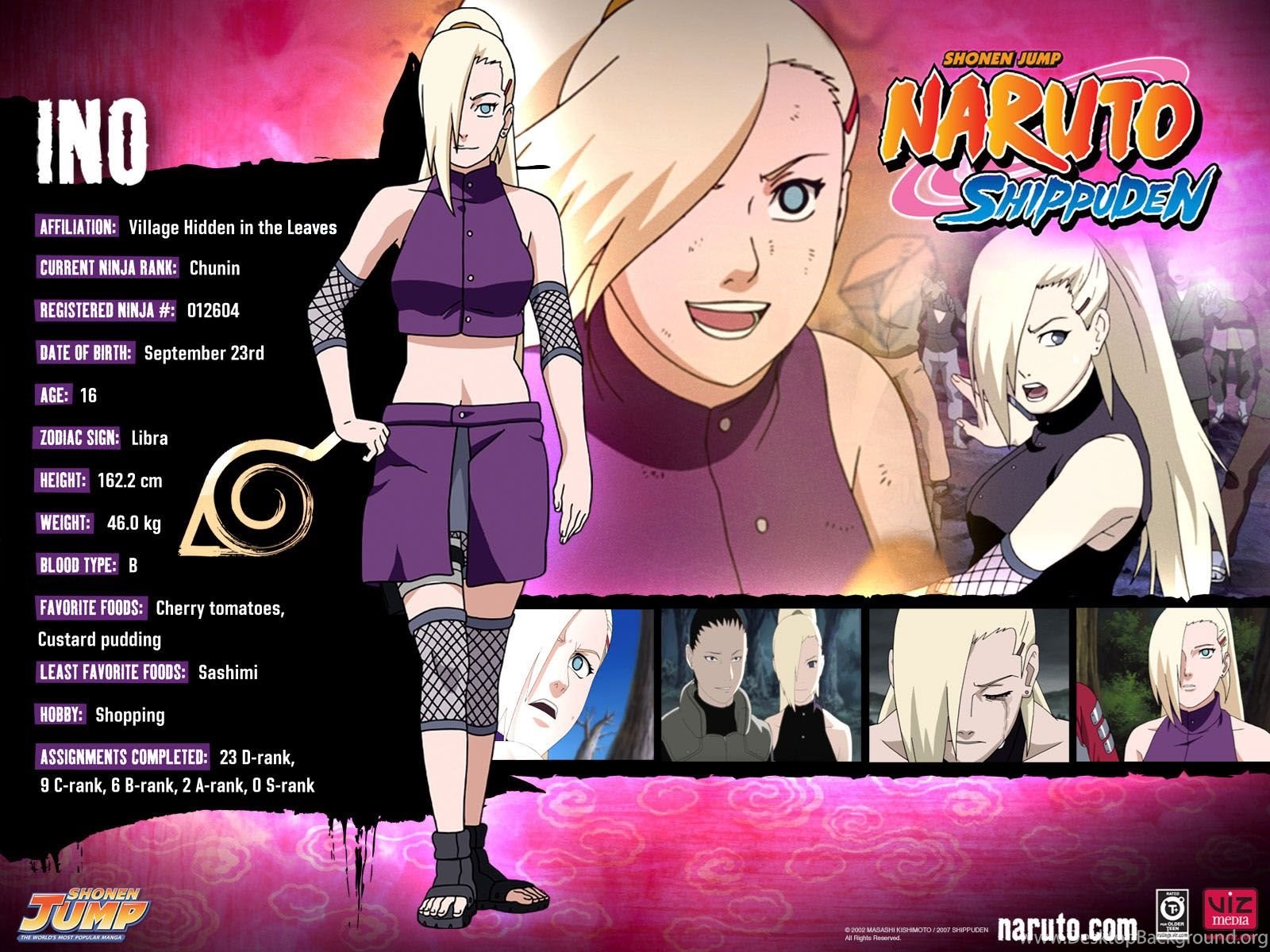 Naruto Shippuden Characters Ino 1600x1200 Wallpapers Desktop Background