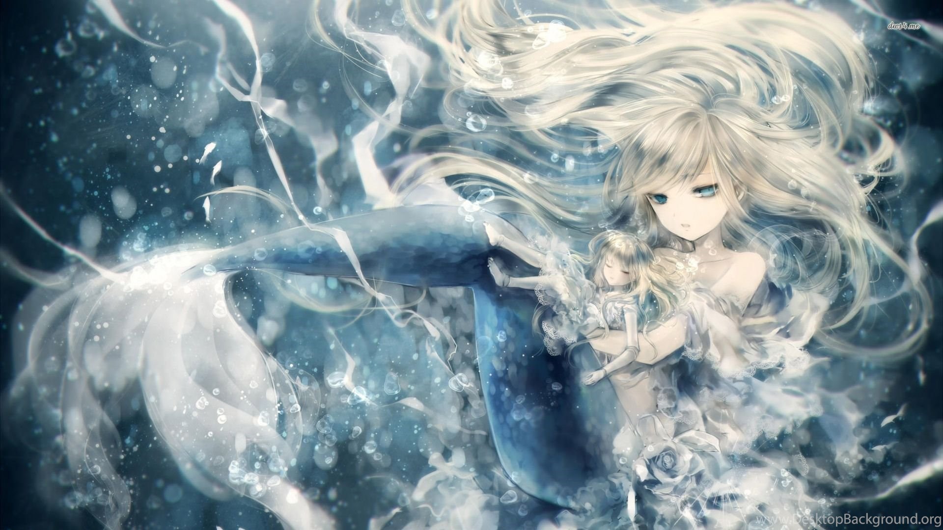 Lihat Sad Mermaid Wallpapers Anime Desktop Background Popular