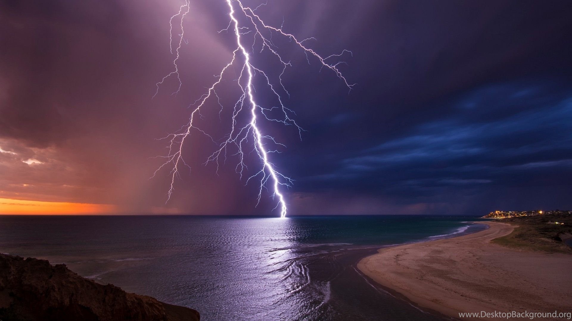 Australia Night Lightning 1920x1080  1080p  Wallpapers  