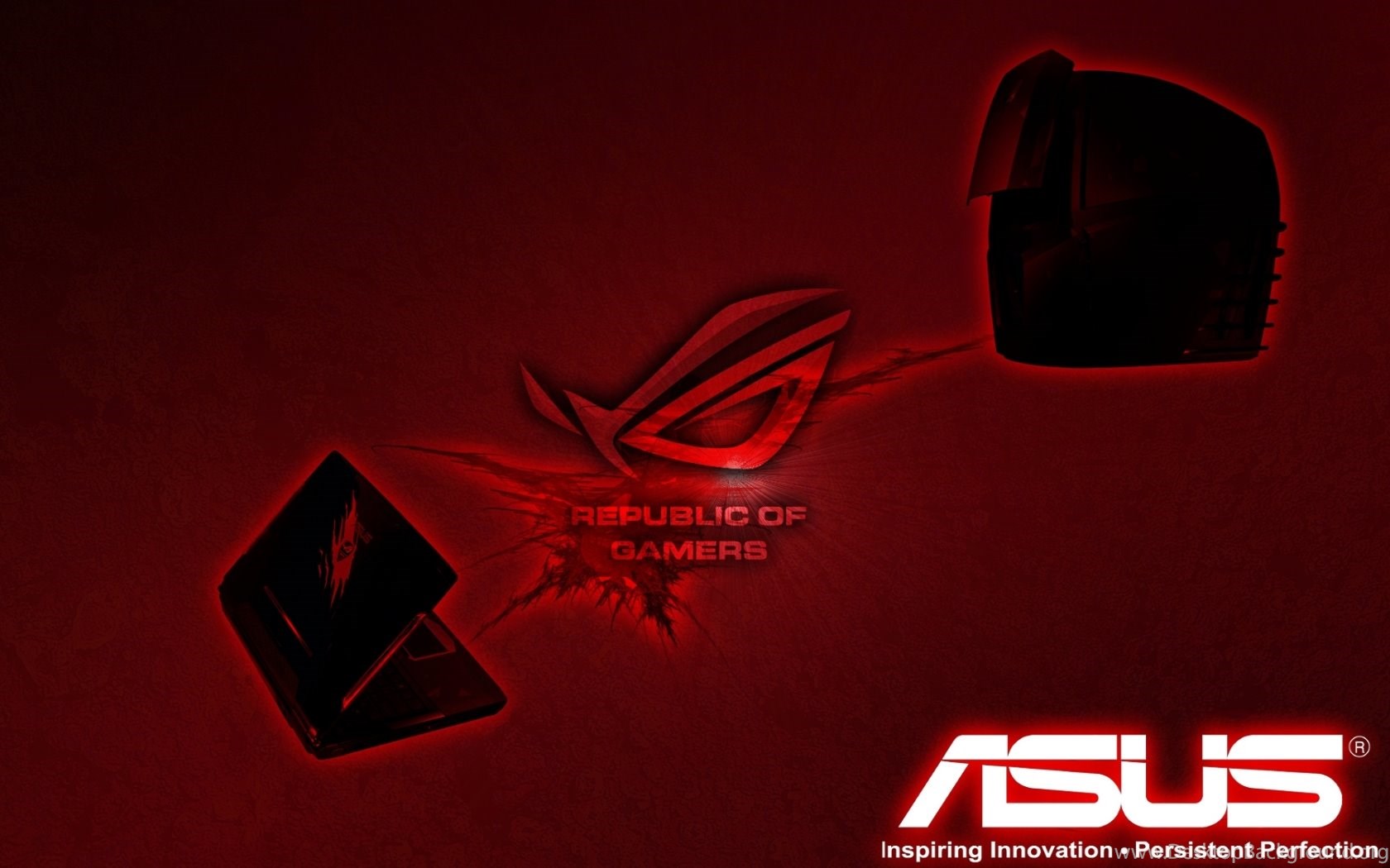 Asus Red ROG Logo HD Wallpapers Desktop Background